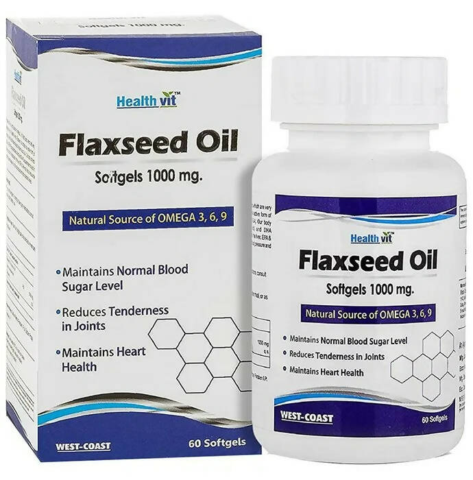 HealthVit Flaxseed Oil Softgel Capsules - Grab2buy