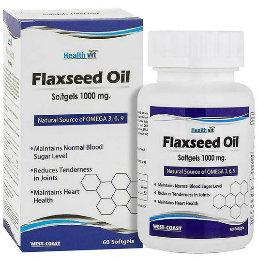 HealthVit Flaxseed Oil Softgel Capsules - Grab2buy