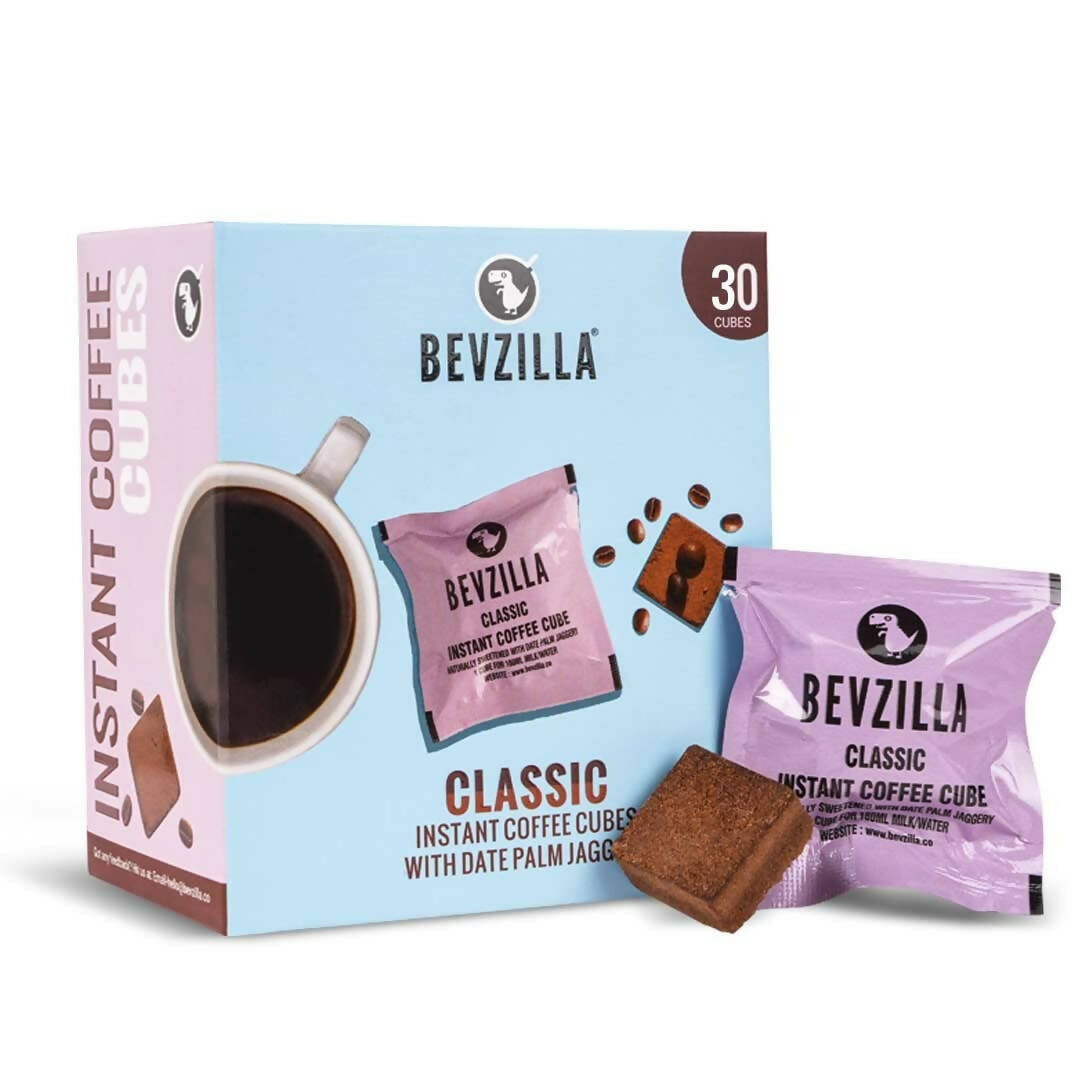 Bevzilla Instant Coffee Cubes Pack with Organic Date Palm Jaggery - Classic 