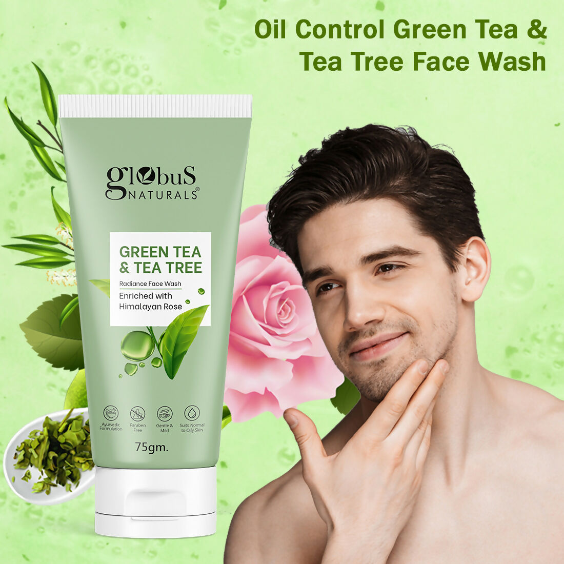 Globus Naturals Green Tea & Tea Tree Face Wash 