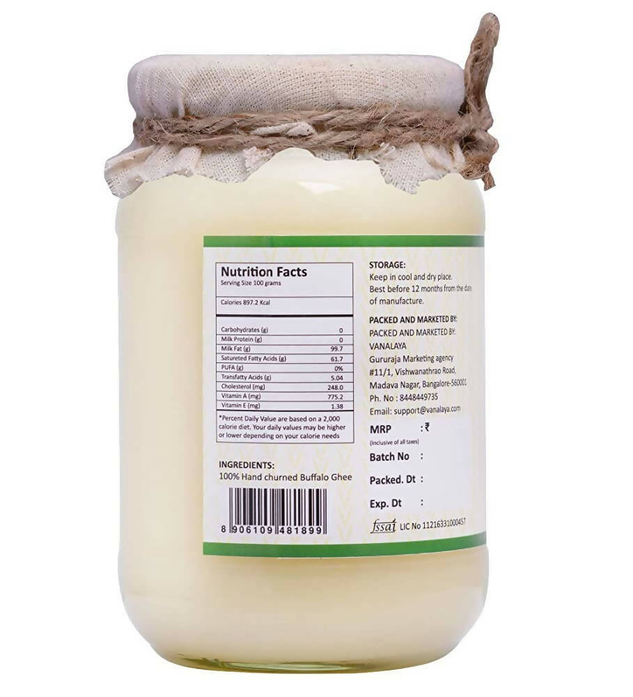 Vanalaya Buffalo Ghee | Vedic Bilona Method | Churned From Curd | Pure & Natural | Buffalo Ghee 