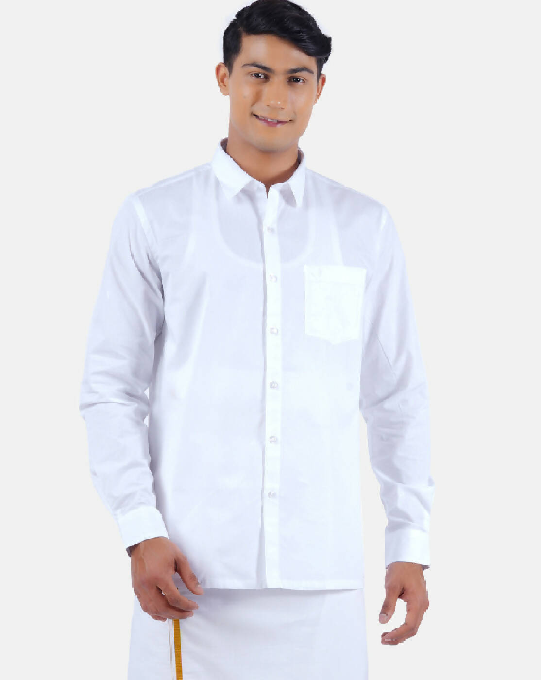 Ramraj Cotton Mens 100 % Cotton Viceroy Full Sleeve White Shirt 