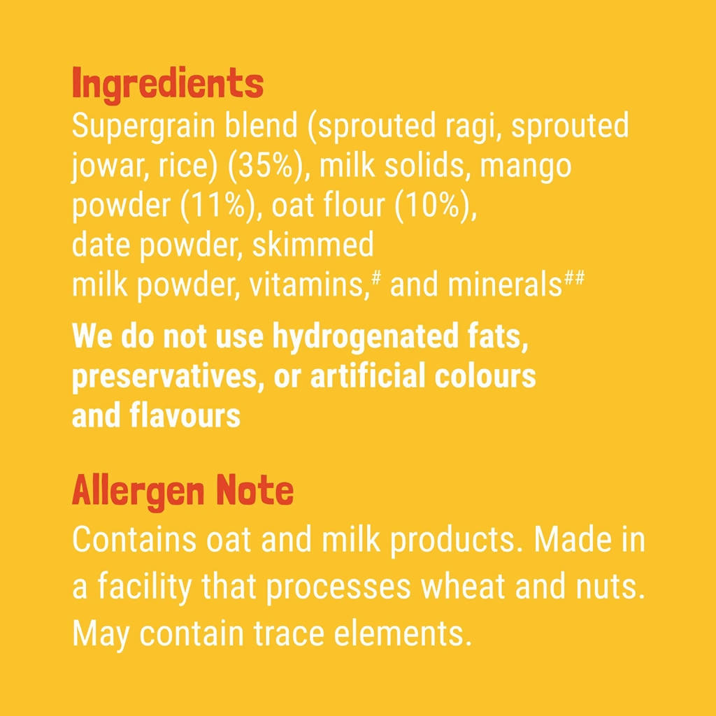 Slurrp Farm Mango, Ragi & Rice With Milk Cereal for Little Ones 