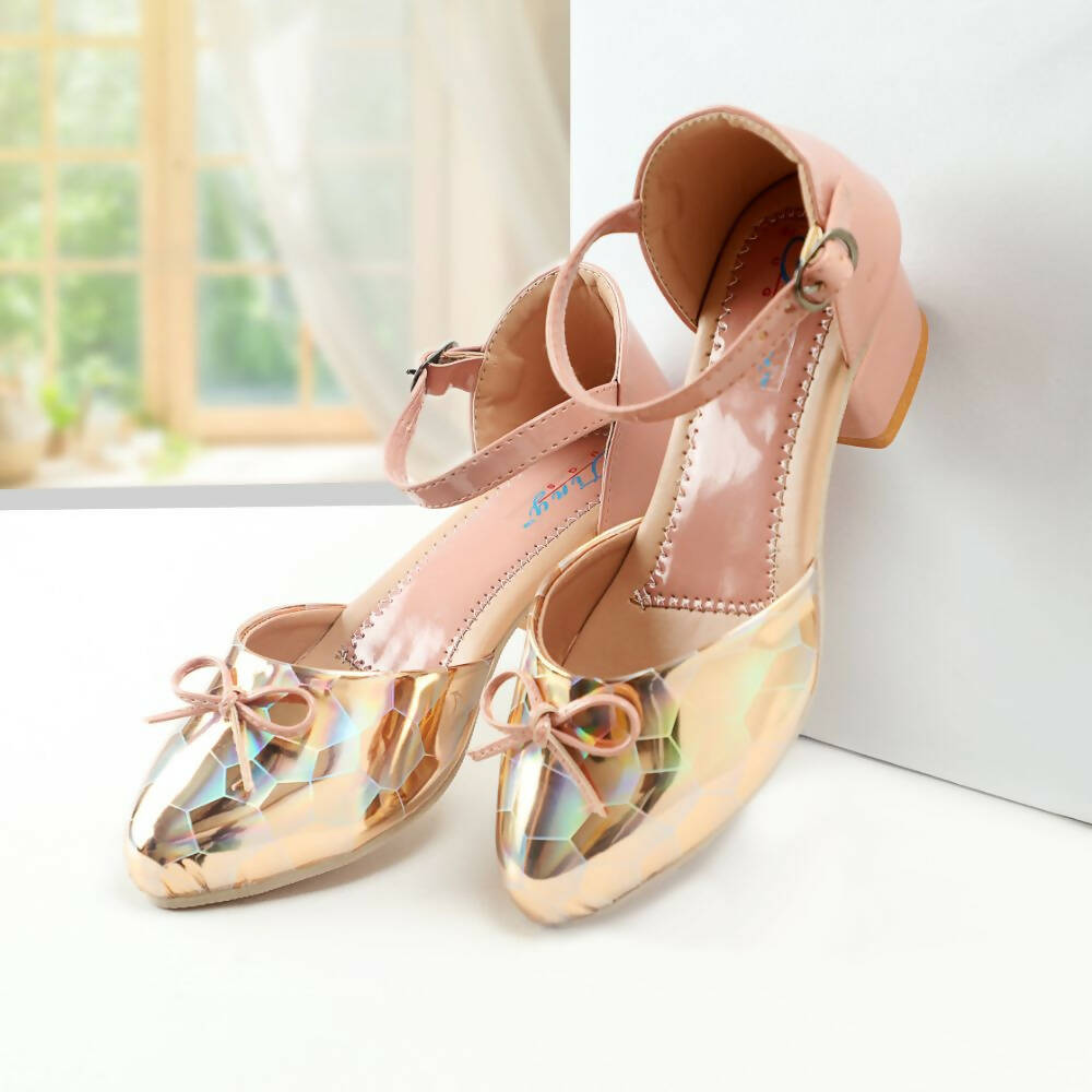 Tiny Bugs Girls Party Wear Ballerinas Heels - Peach  Grab2Buy Tiny Bugs Grab2Buy