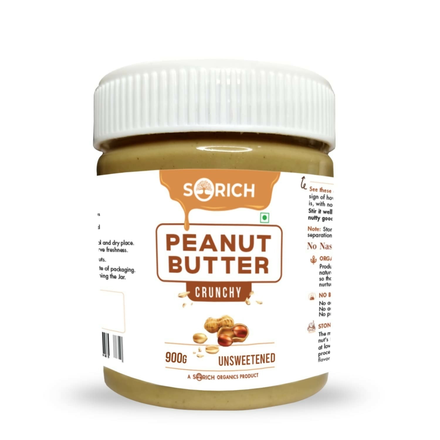 Sorich Organics All Natural Peanut Butter Crunchy 