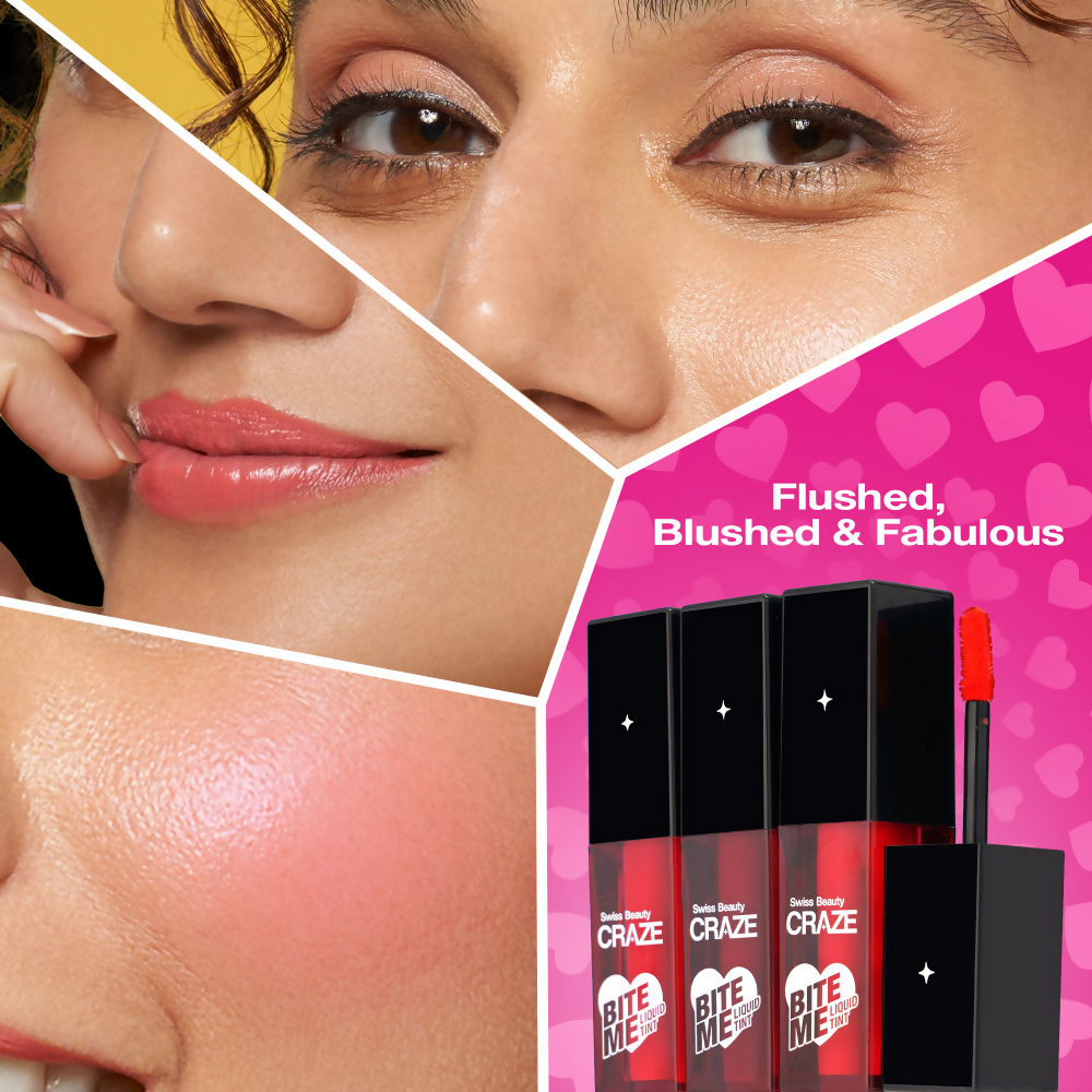 Swiss Beauty Craze Bite Me Liquid Tint - 1 Juicy Peach 