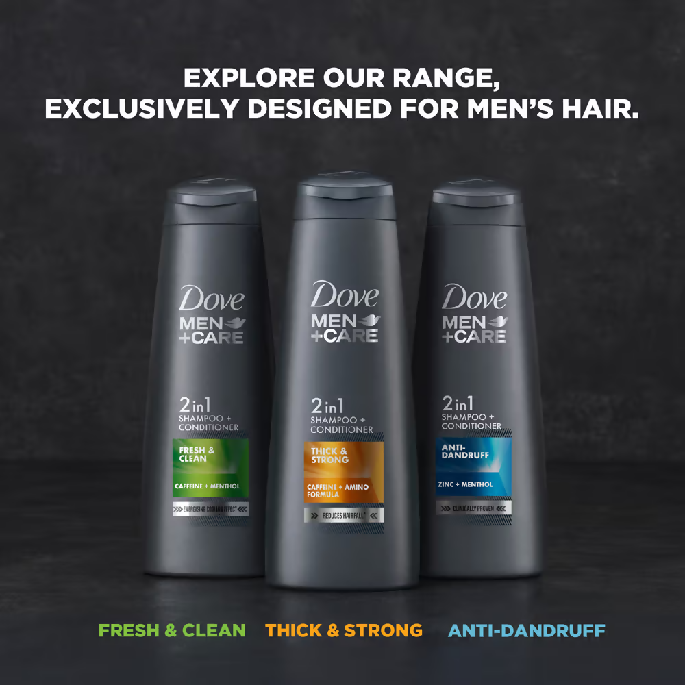 Dove Men + Care Thick & Strong 2 In 1 Shampoo + Conditioner