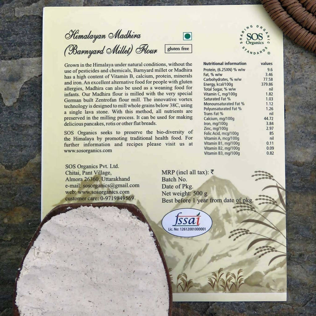 SOS Organics Himalayan Barnyard Millet Flour 