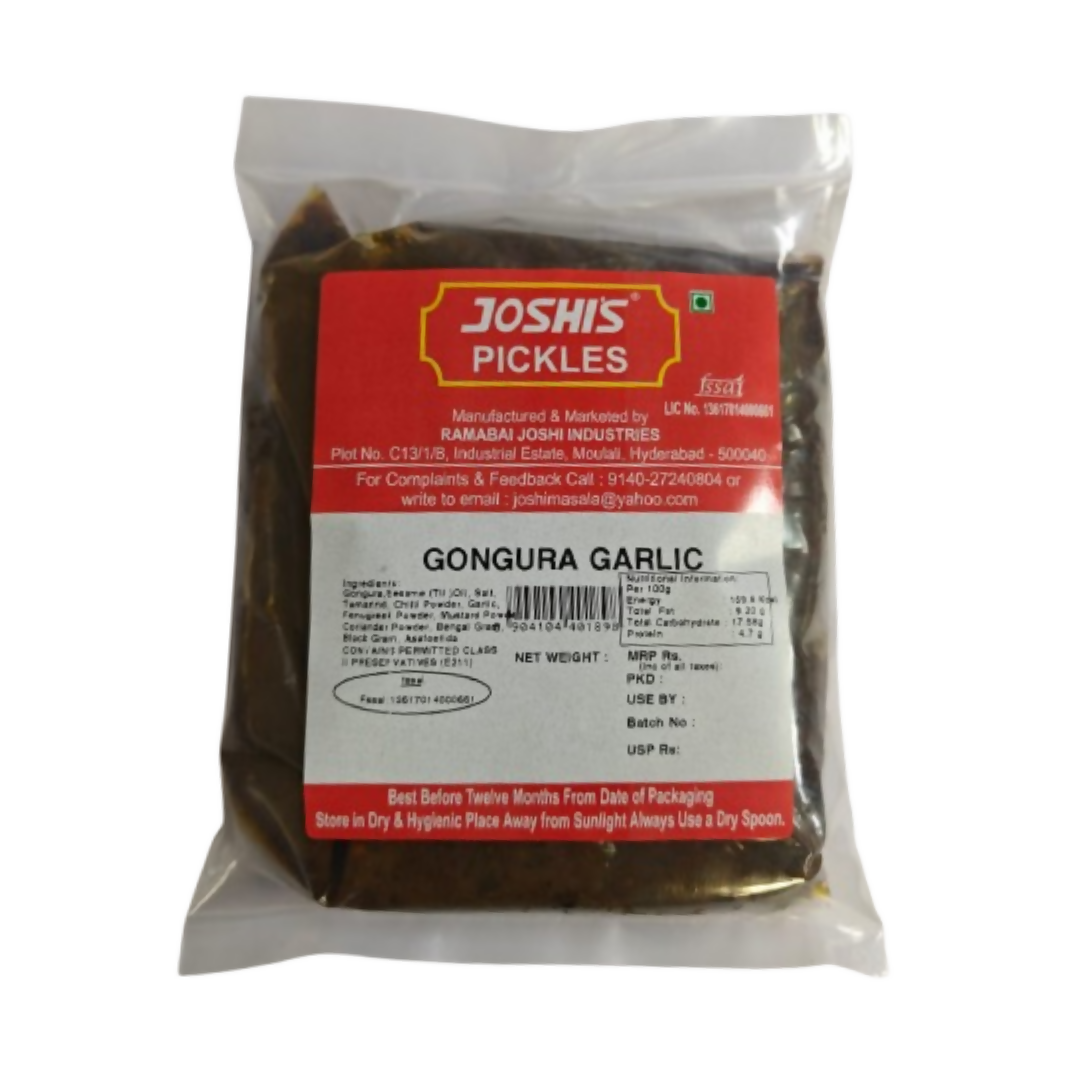 Joshi's Pickles Gongura Garlic Pickle 