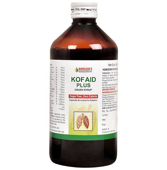 Bakson's Homeopathy Kof Aid Plus Syrup Sugar Free - Grab2buy
