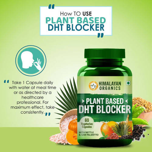 Himalayan Organics Plant Based DHT Blocker Vegetarian Capsules 