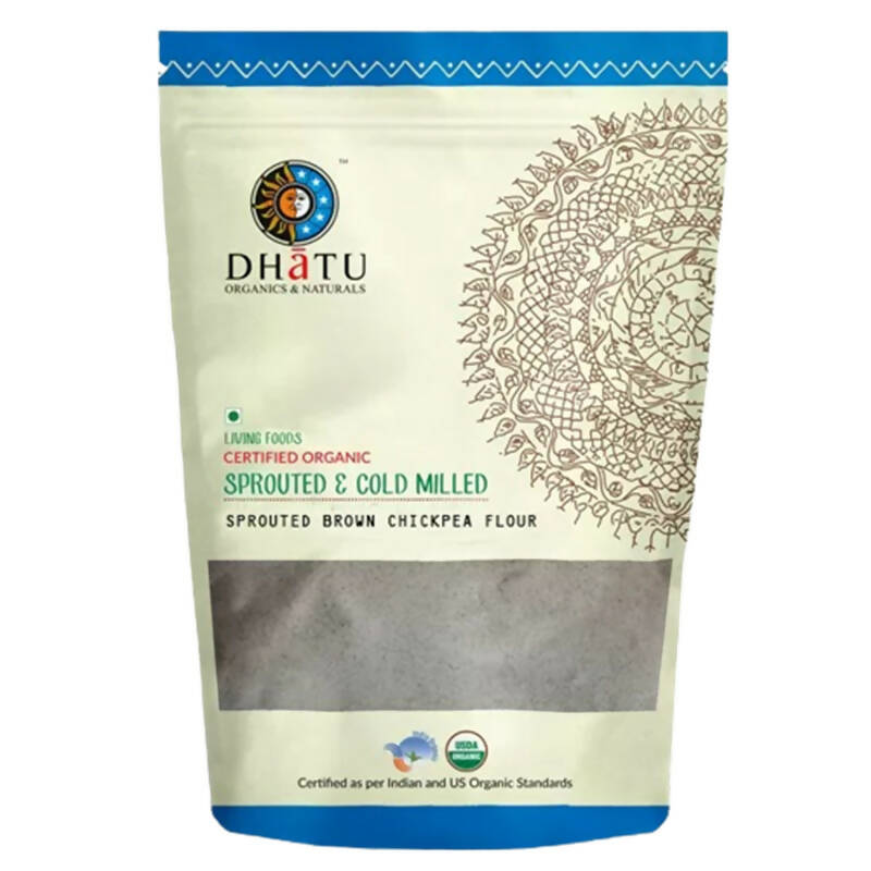 Dhatu Organics & Naturals Sporuted Brown Chickpea Flour - Grab2buy