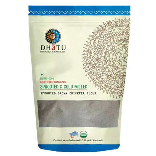 Dhatu Organics & Naturals Sporuted Brown Chickpea Flour - Grab2buy