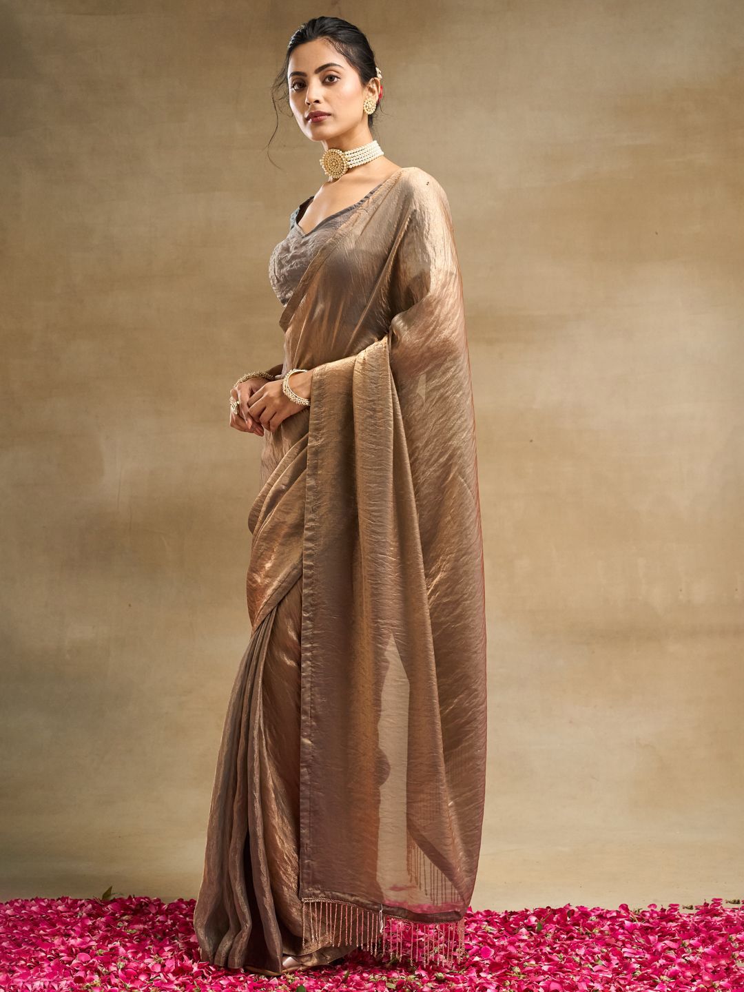 kasee Embellished Zari Silk Blend Saree