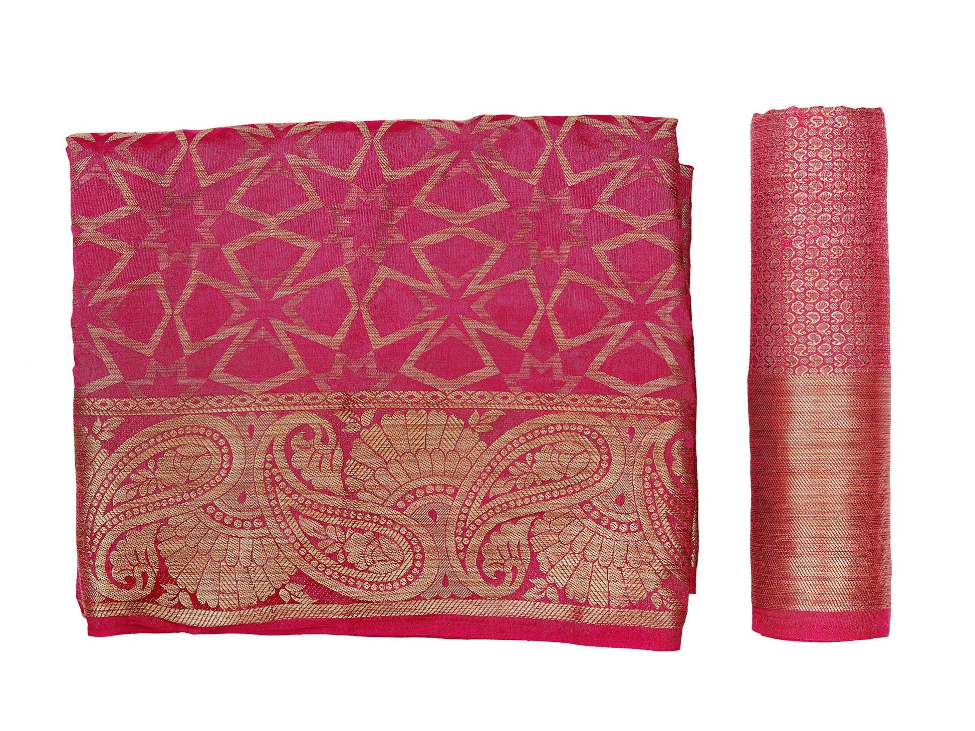 Mimosa Women's Pink Patola Art Silk Saree