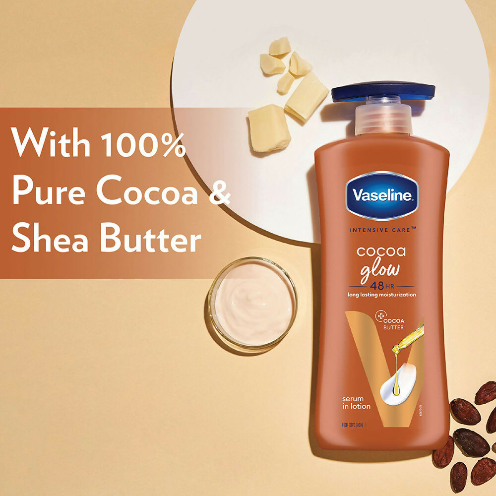 Vaseline Cocoa Glow Lotion With Rosy Lip Tin For Glowing Skin & Sheer Pink Tint  Grab2Buy Vaseline Grab2Buy