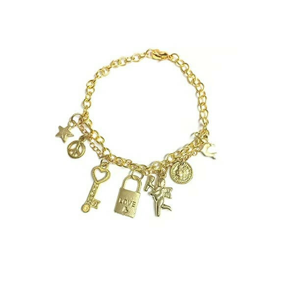 Tiaraa Golden Charm Fashion Bracelet 