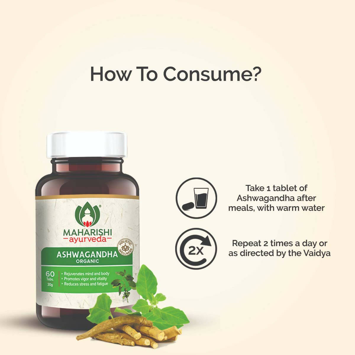Maharishi Ayurveda Ashwagandha Organic Tablets 