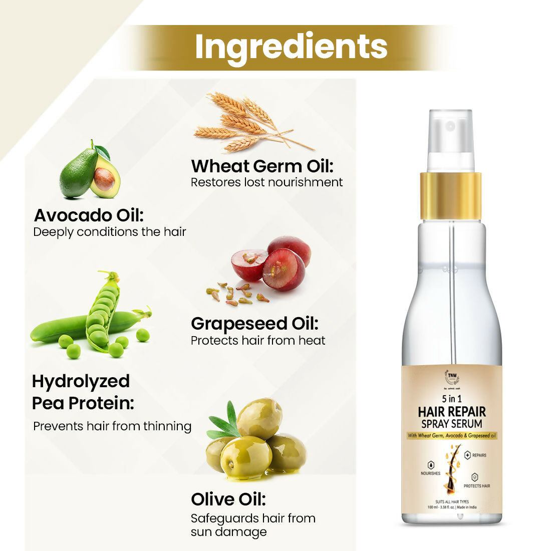 The Natural Wash 5 In 1 Hair Spray Serum With Wheat Germ Oil  Grab2Buy The Natural Wash Grab2Buy