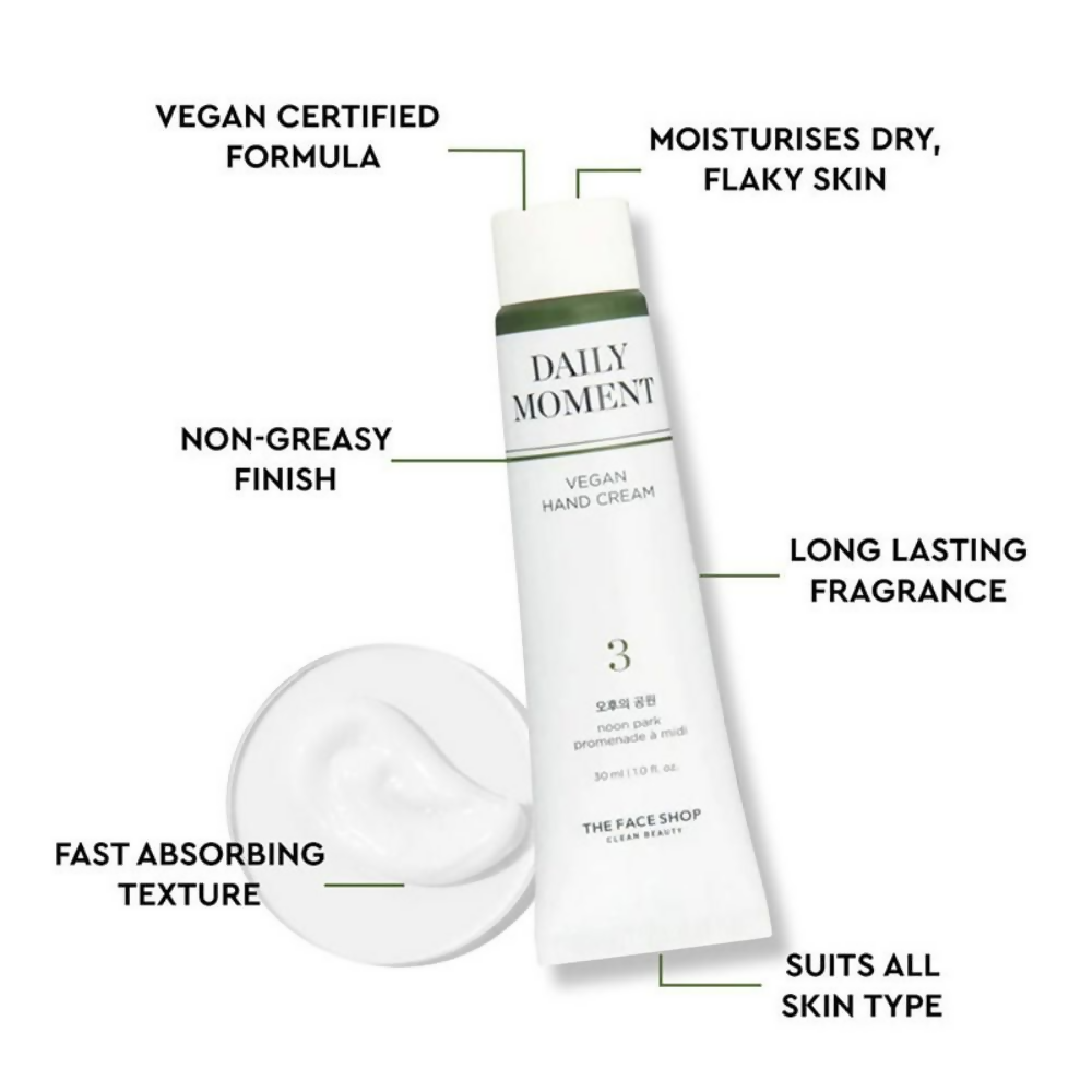 The Face Shop Non-Greasy Vegan Hand Cream - Noon Park With Hyaluronic Acid  Grab2Buy The Face Shop Grab2Buy