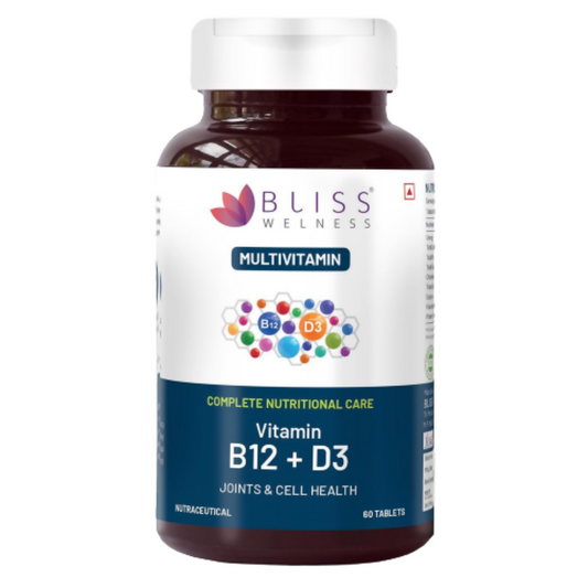 Bliss Welness Vitamin B12+D3 Tablets 