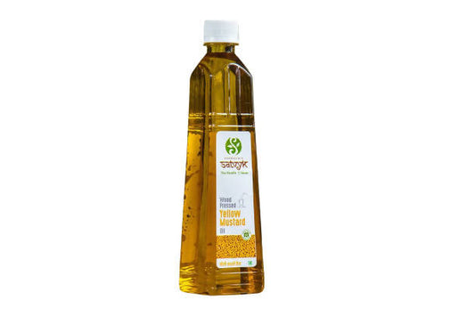 Siddhagiri's Satvyk Organic Wood pressed Yellow Mustard Oil (Sarso)