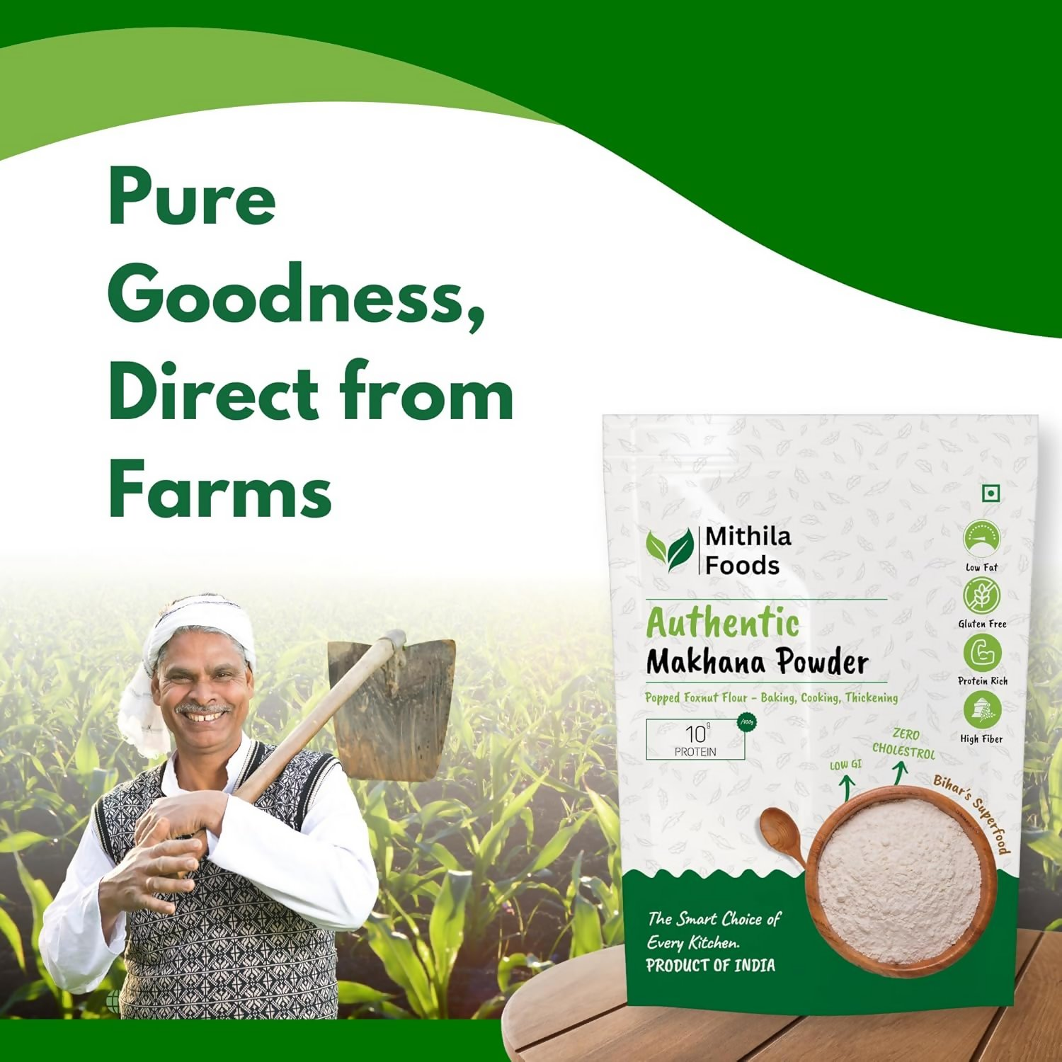 Mithila Foods Makhana Powder Premium Raw Fox Nut Flour