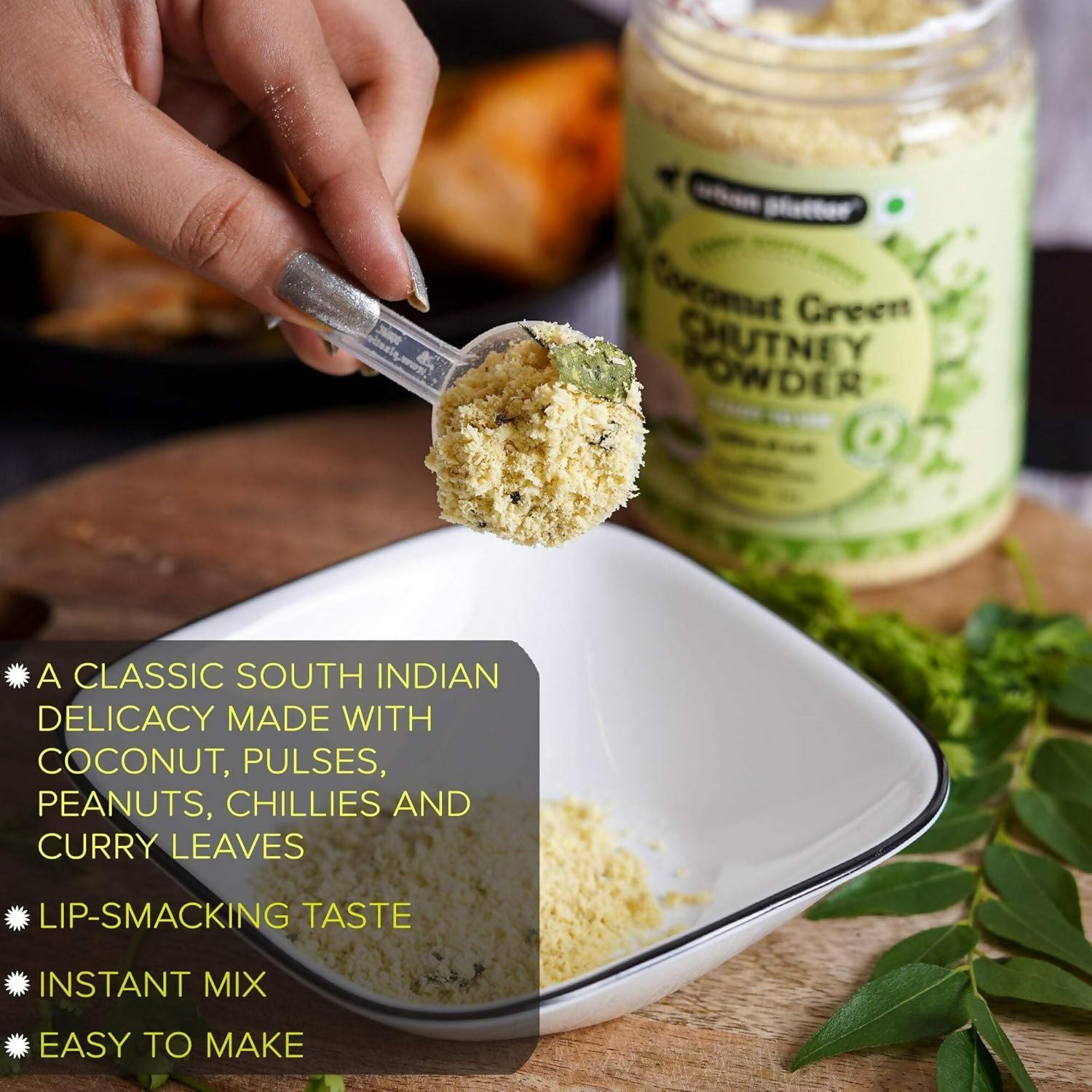 Urban Platter Coconut Green Chutney Powder  Grab2Buy Urban Platter Grab2Buy