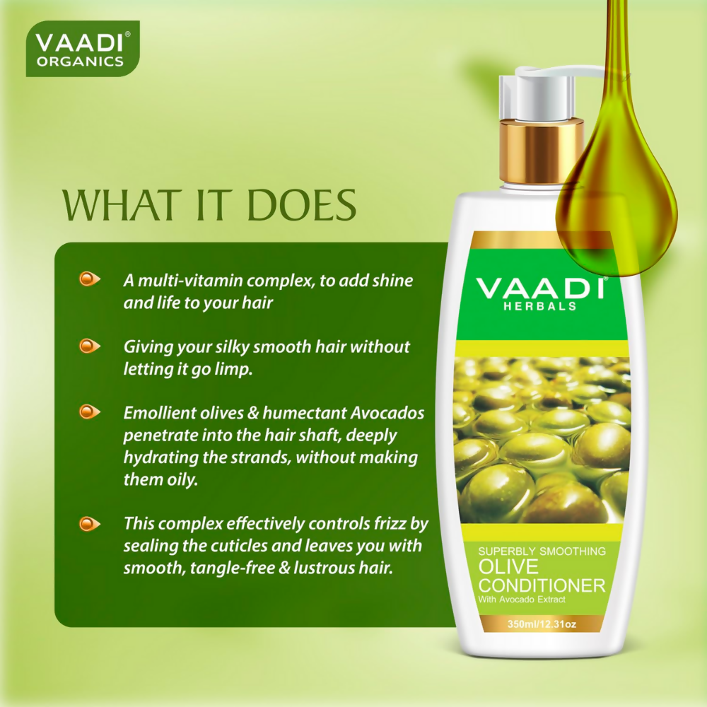 Vaadi Herbals Amla Shikakai Hair Fall and Damage Control Shampoo & Olive Conditioner 
