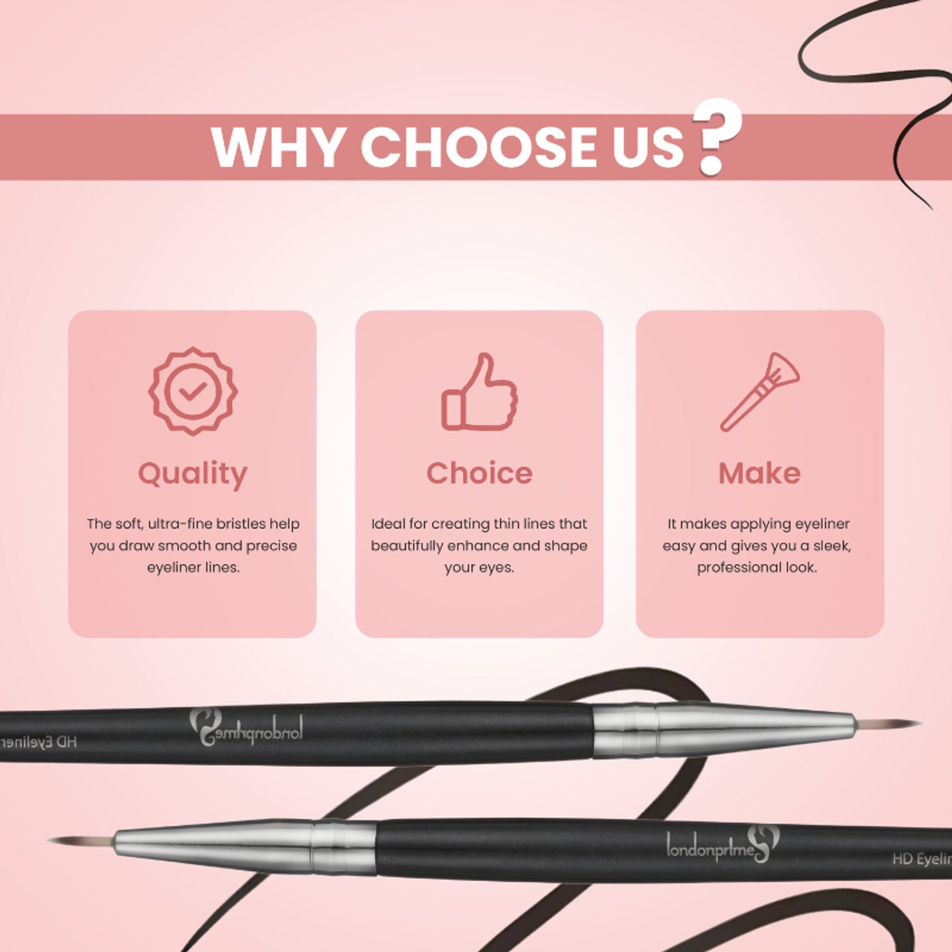 London Prime HD Eyeliner Brush-LP312 ( Formerly London Pride Cosmetics )