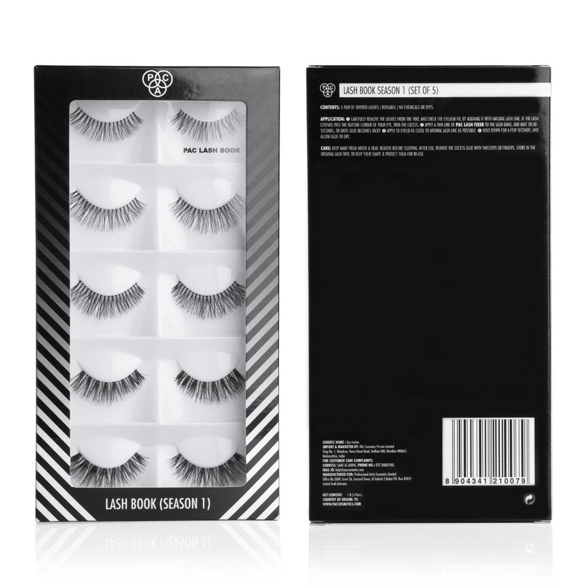 PAC Studio Lash Book Season 1 - Mix of Natural & Bold Lashes, Reusable up to 12X, Lightweight All-Day Wear