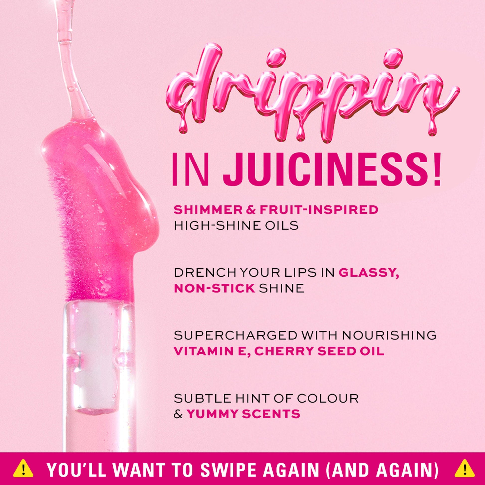 Makeup Revolution Pout Lip Oil - Raspberry Pink