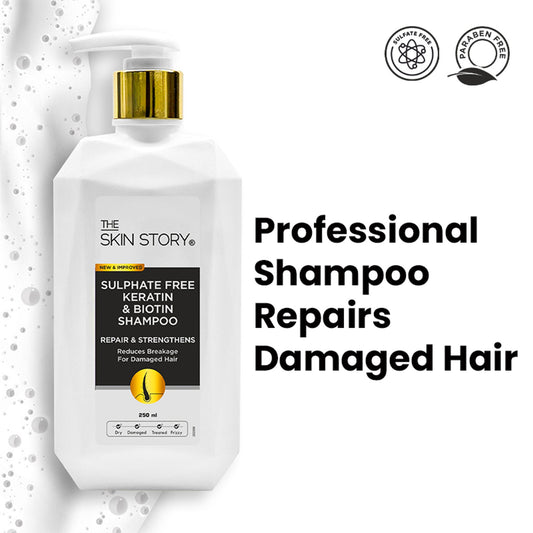 The Skin Story Sulphate Free Keratin Smooth Shampoo For Dry Damaged Hair  Grab2Buy The Skin Story Grab2Buy