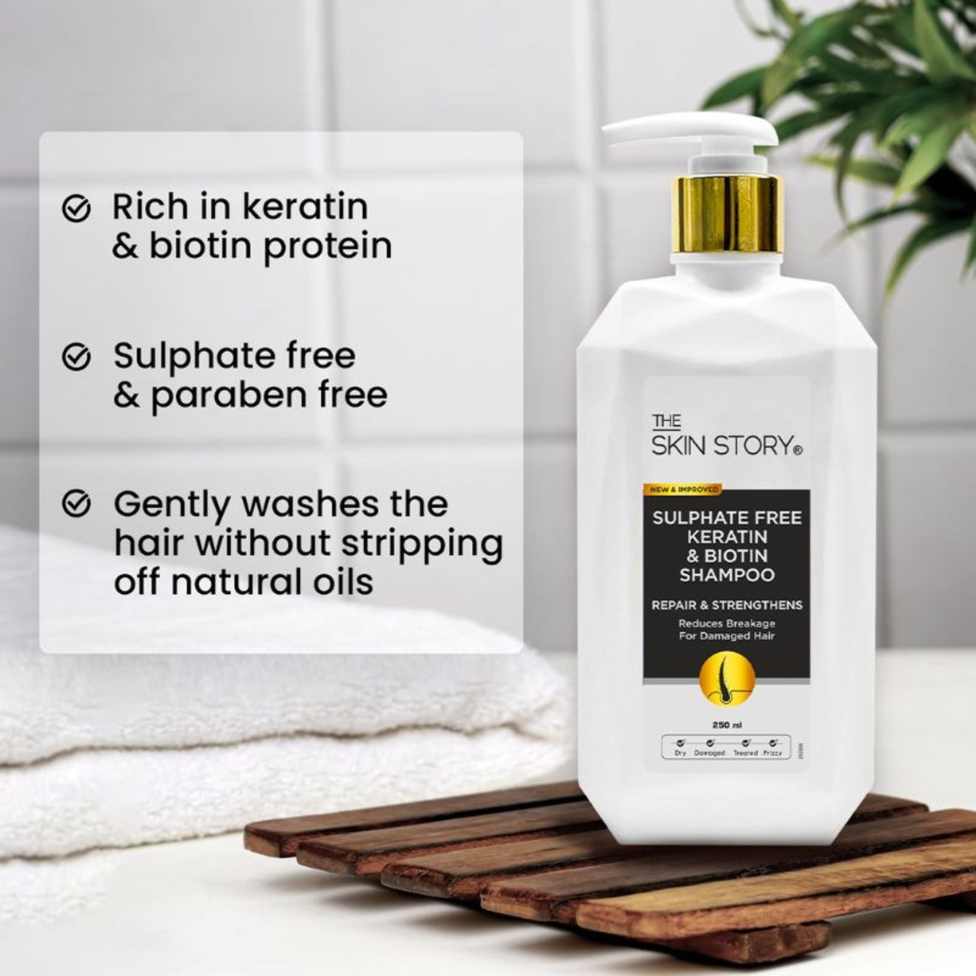 The Skin Story Sulphate Free Keratin Smooth Shampoo For Dry Damaged Hair  Grab2Buy The Skin Story Grab2Buy