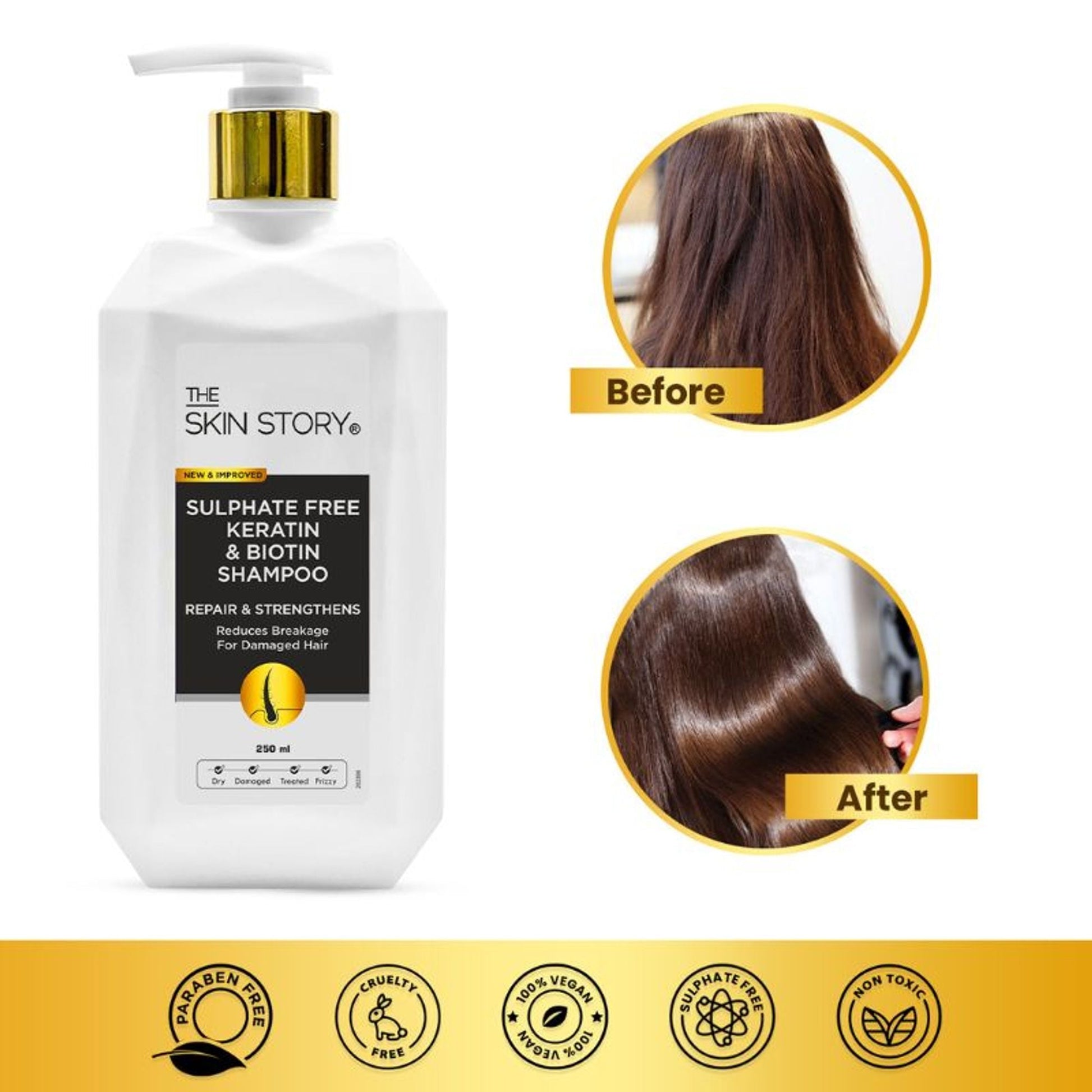 The Skin Story Sulphate Free Keratin Smooth Shampoo For Dry Damaged Hair  Grab2Buy The Skin Story Grab2Buy