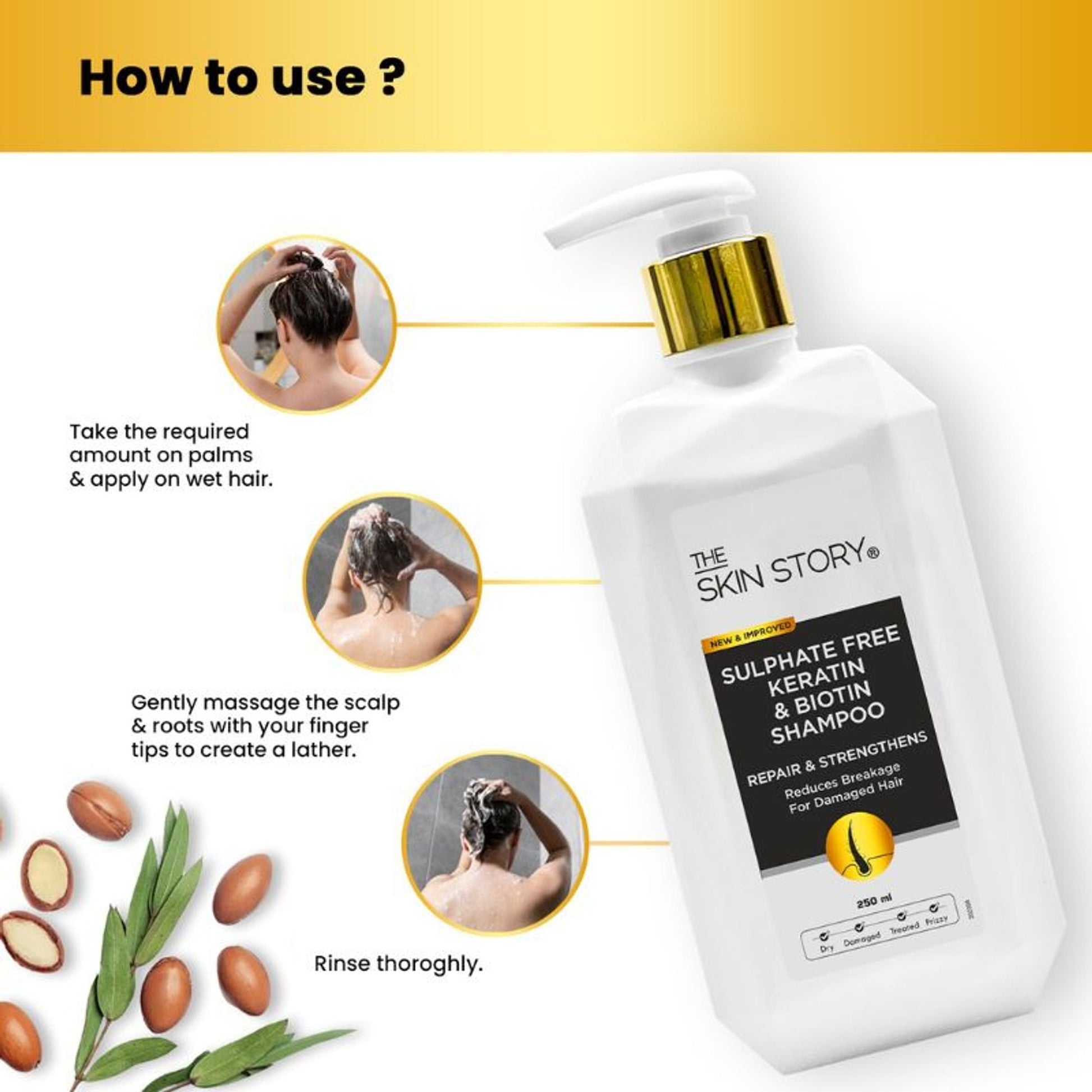 The Skin Story Sulphate Free Keratin Smooth Shampoo For Dry Damaged Hair  Grab2Buy The Skin Story Grab2Buy