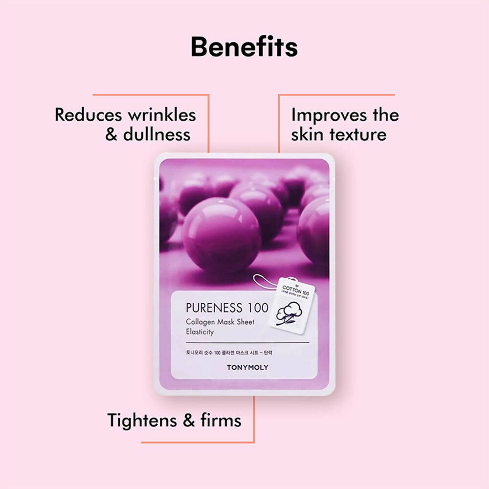 Tonymoly Pureness 100 Collagen Mask Sheet - Korean Skincare 
