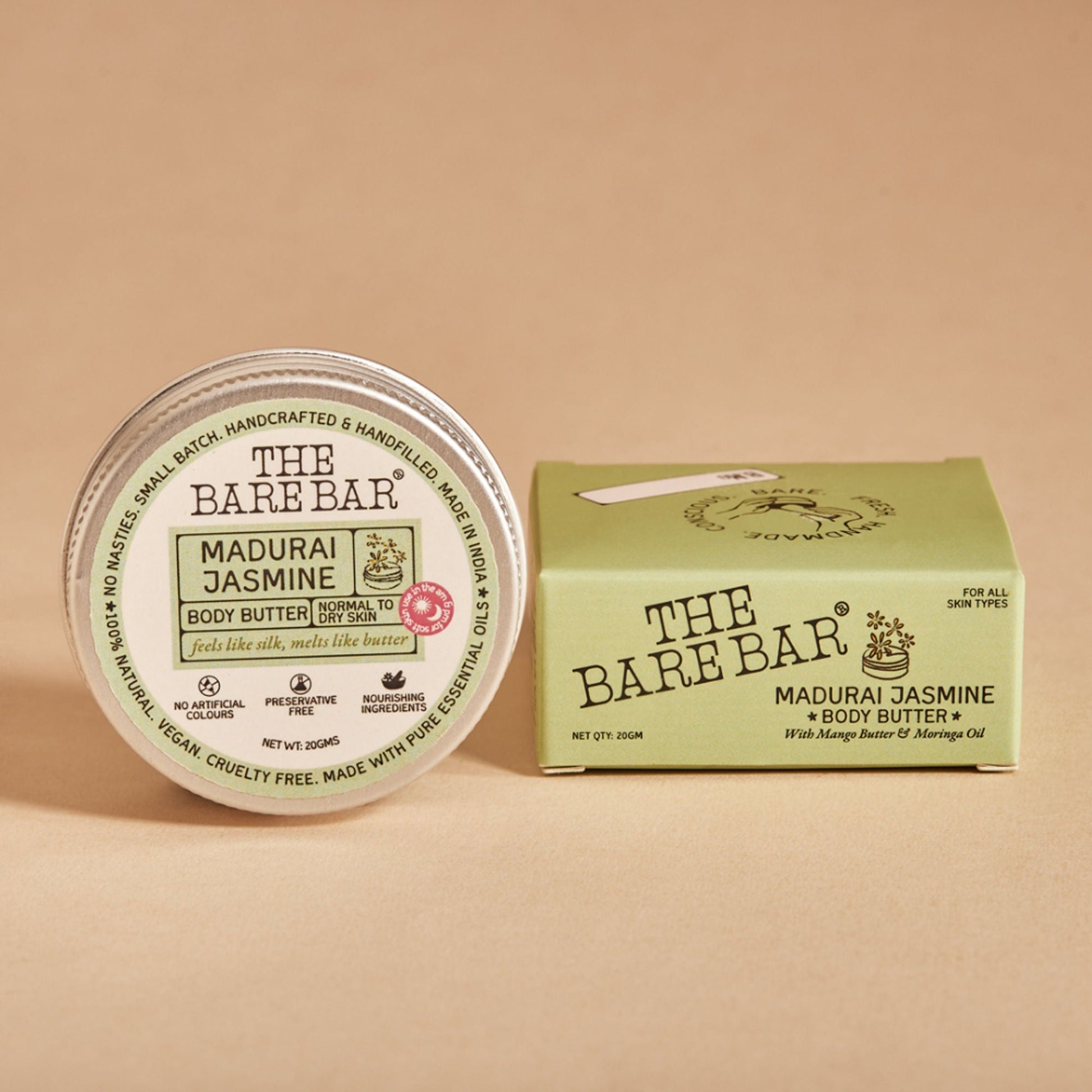 The Bare Bar Madurai Jasmine Body Butter - Floral Moisturizer For Smooth, Radiant Skin  Grab2Buy The Bare Bar Grab2Buy