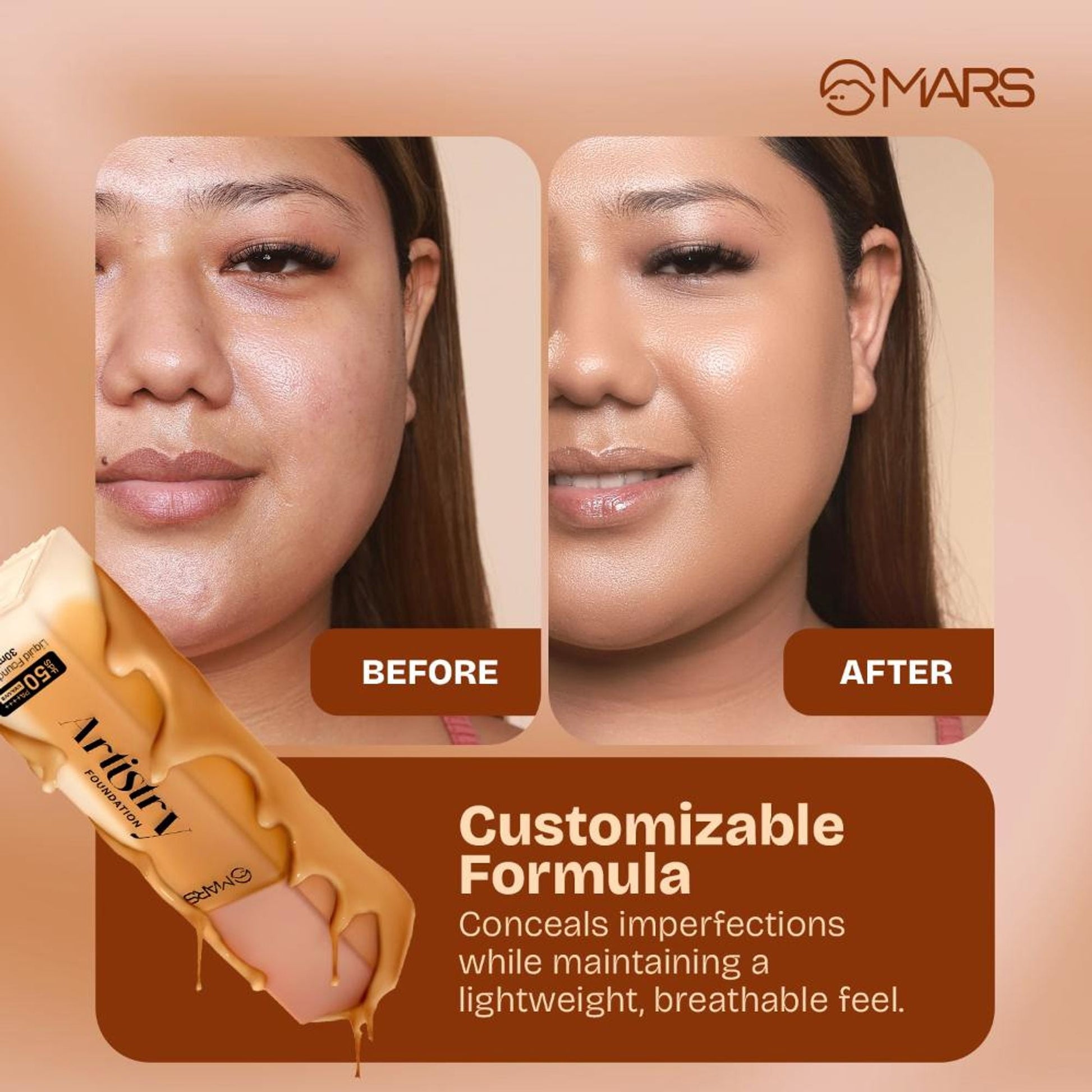 MARS Cosmetics Artistry Liquid Foundation - 04-Creamy Custard 