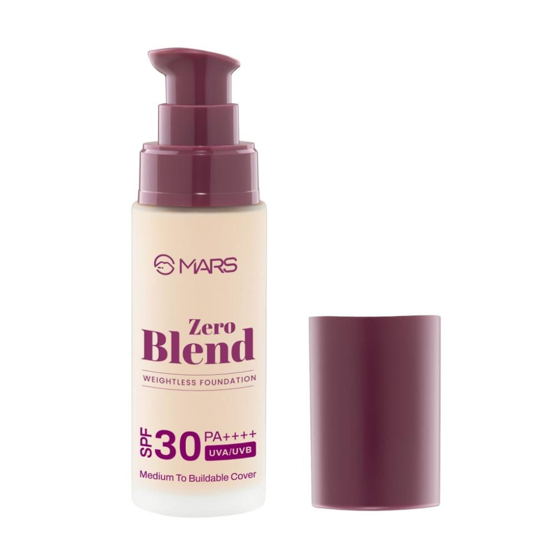 MARS Cosmetics SPF30 PA+++ Zero Blend Weightless Foundation - 01 Whipped Cream 