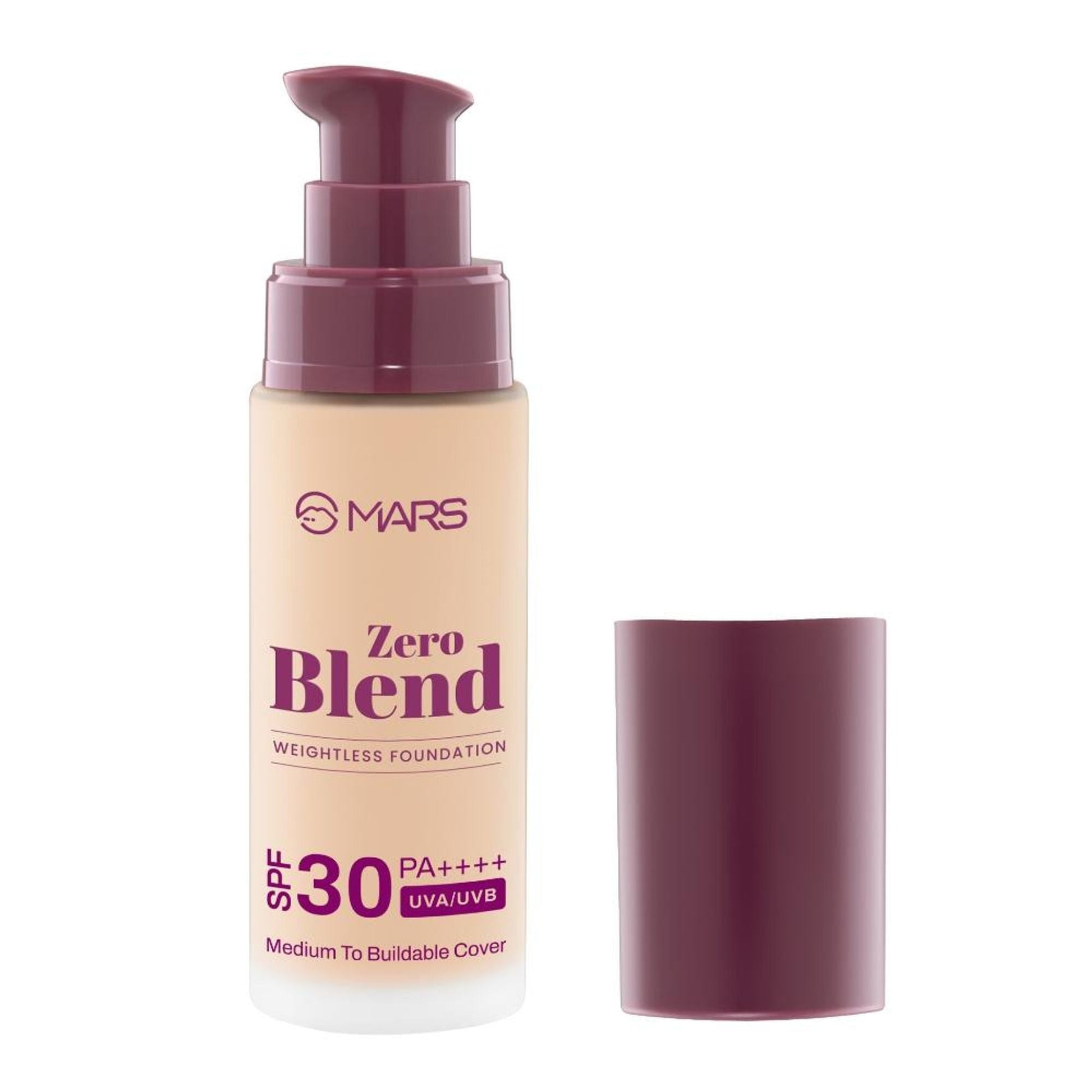 MARS Cosmetics SPF30 PA+++ Zero Blend Weightless Foundation - 07 Caramel Glow 