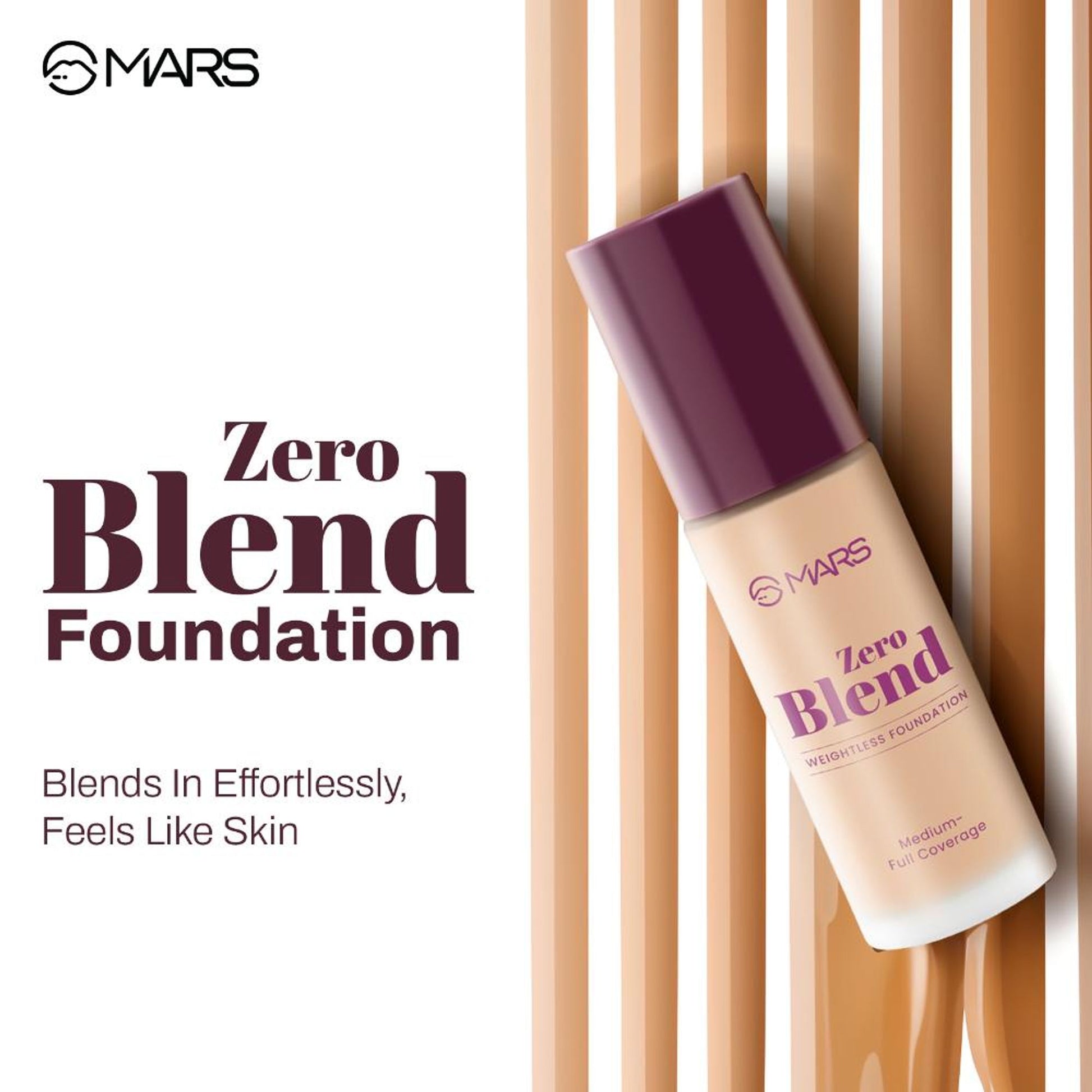 MARS Cosmetics SPF30 PA+++ Zero Blend Weightless Foundation - 08-Honey Nectar 