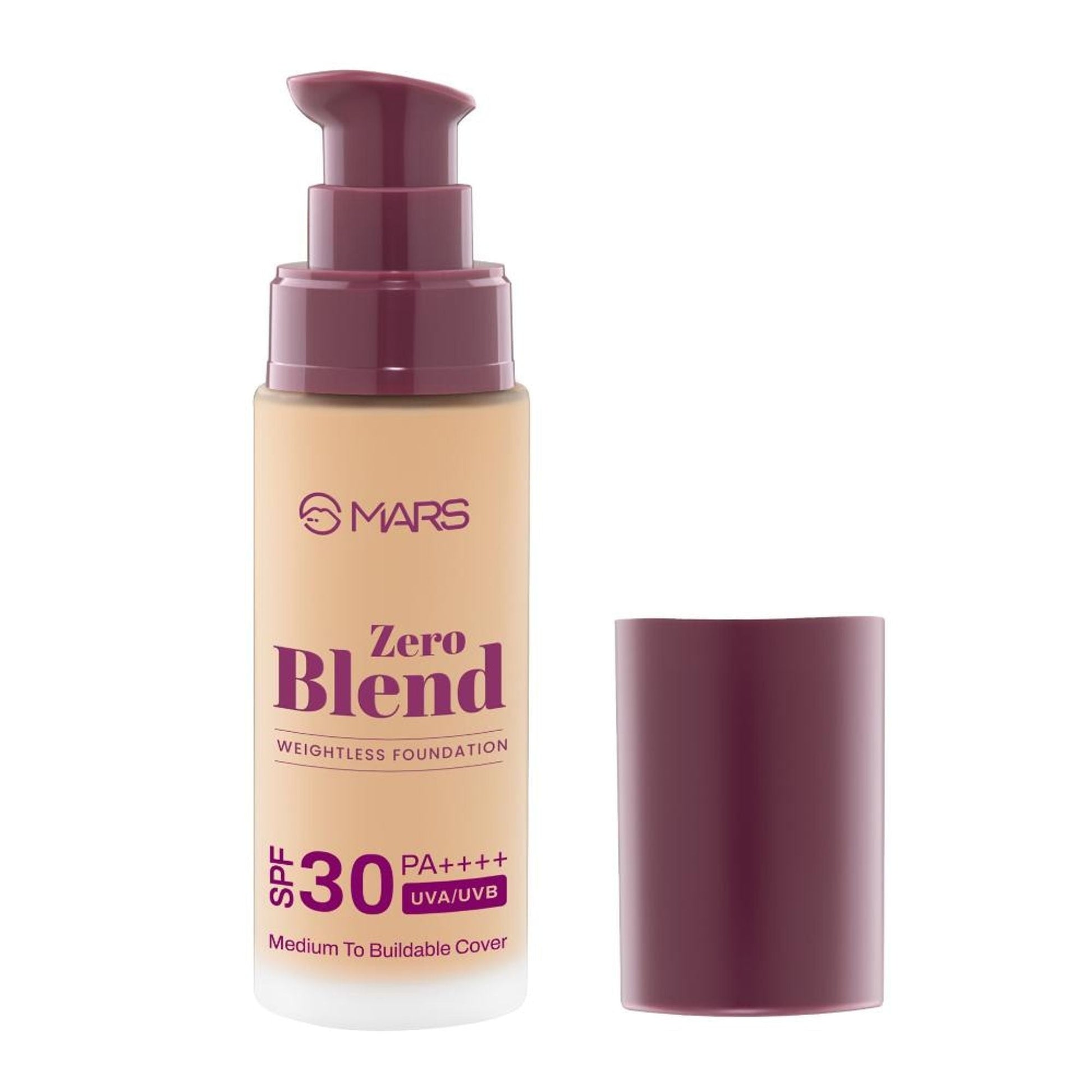 MARS Cosmetics SPF30 PA+++ Zero Blend Weightless Foundation - 08-Honey Nectar 
