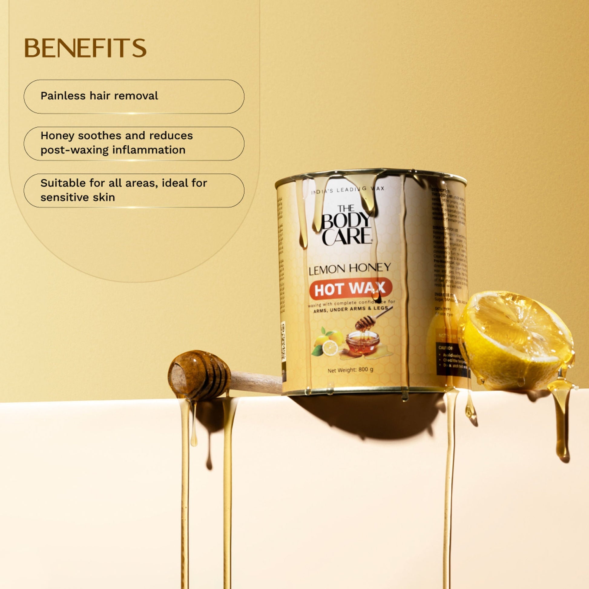 The Body Care Lemon Honey Hot Wax  Grab2Buy The Body Care Grab2Buy