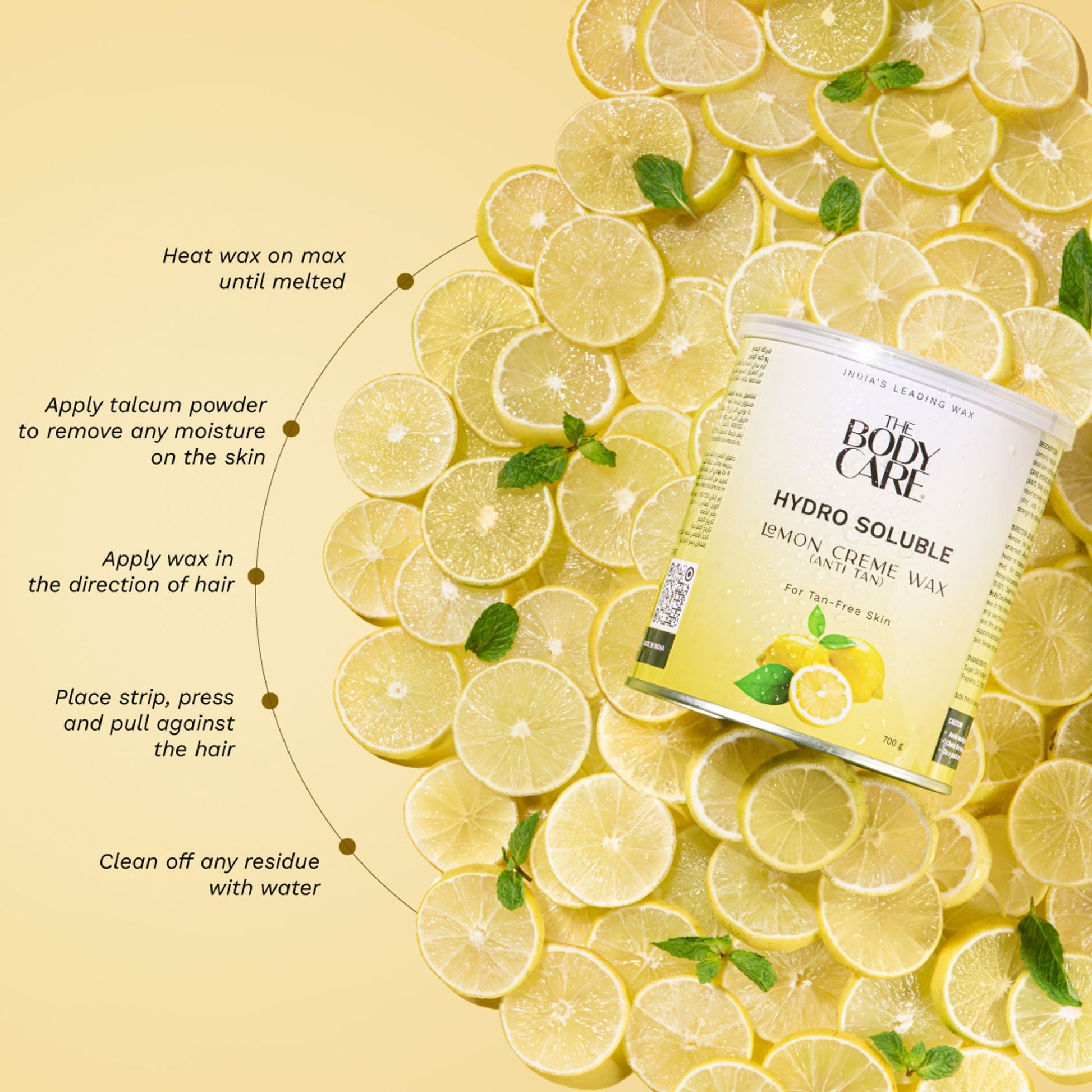 The Body Care Hydrosoluble Lemon Creme Wax (Anti-Tan)  Grab2Buy The Body Care Grab2Buy