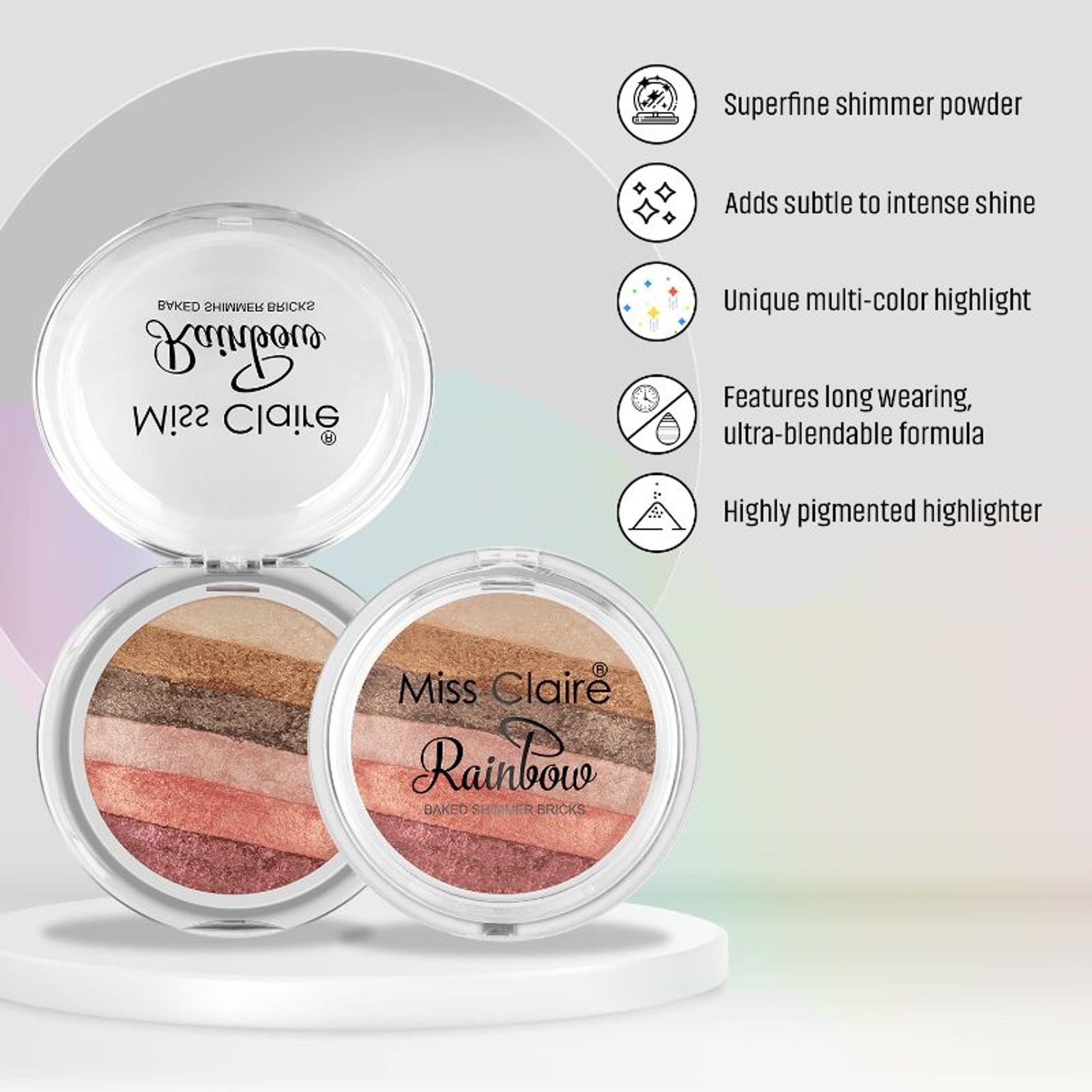 Miss Claire Rainbow Baked Shimmer Bricks - 2