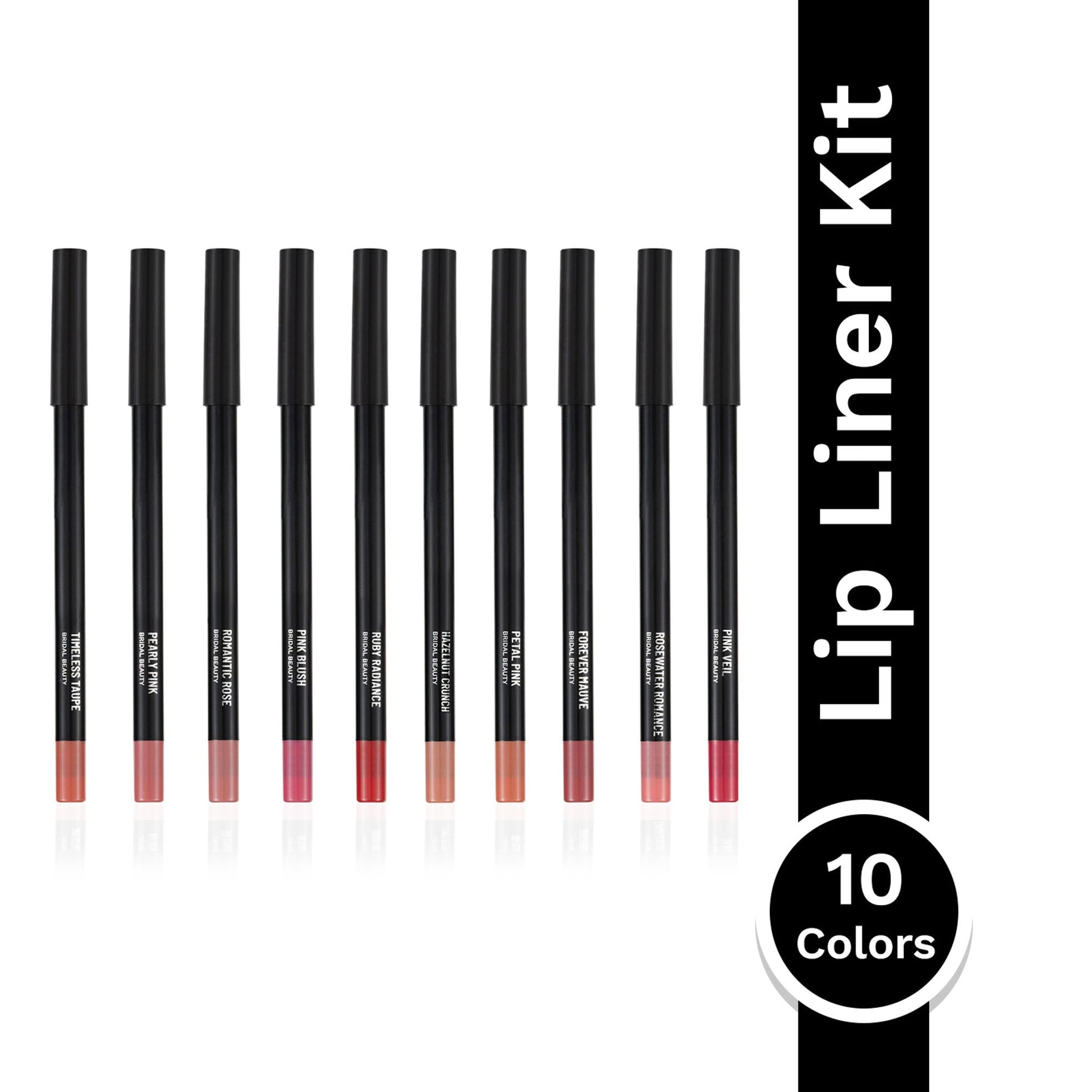 PAC Studio 24H Lip Liner Kit Bridal - 24H Comfortable Wear, Highly Pigmented, Waterproof & Smudgeproof