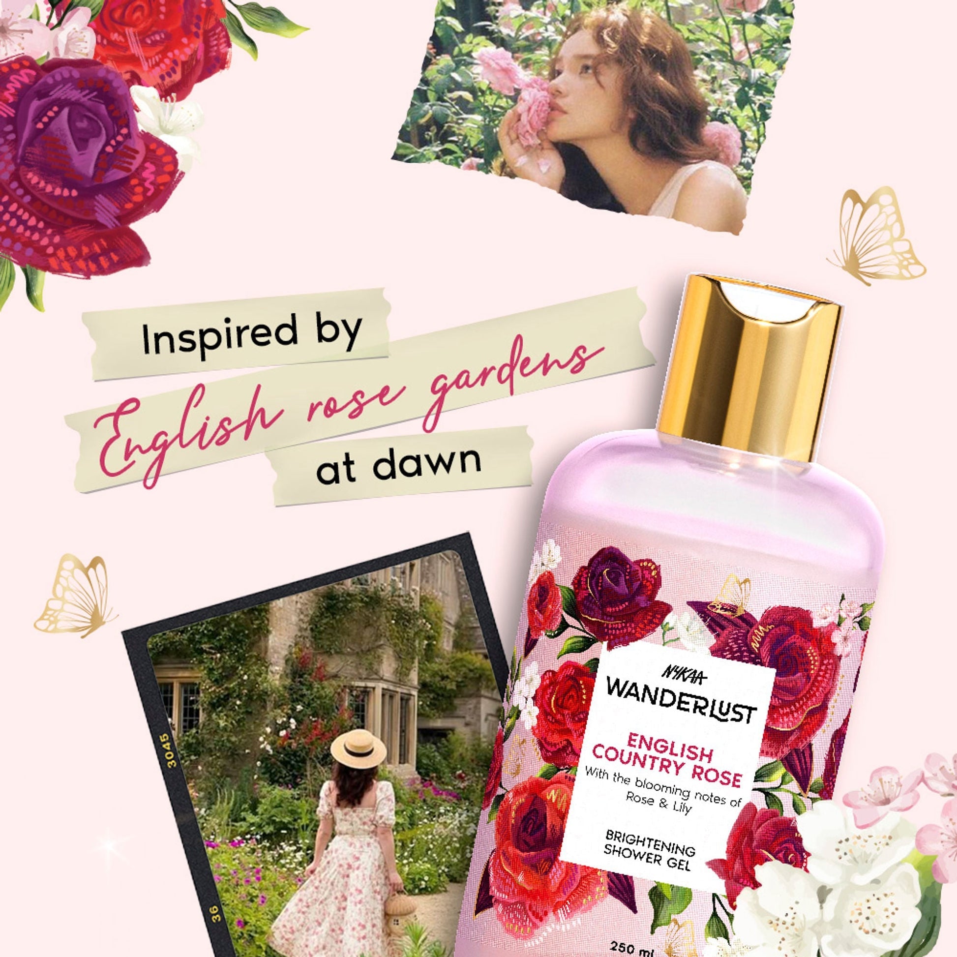 Wanderlust Shower Gels - English Country Rose  Grab2Buy Wanderlust Grab2Buy