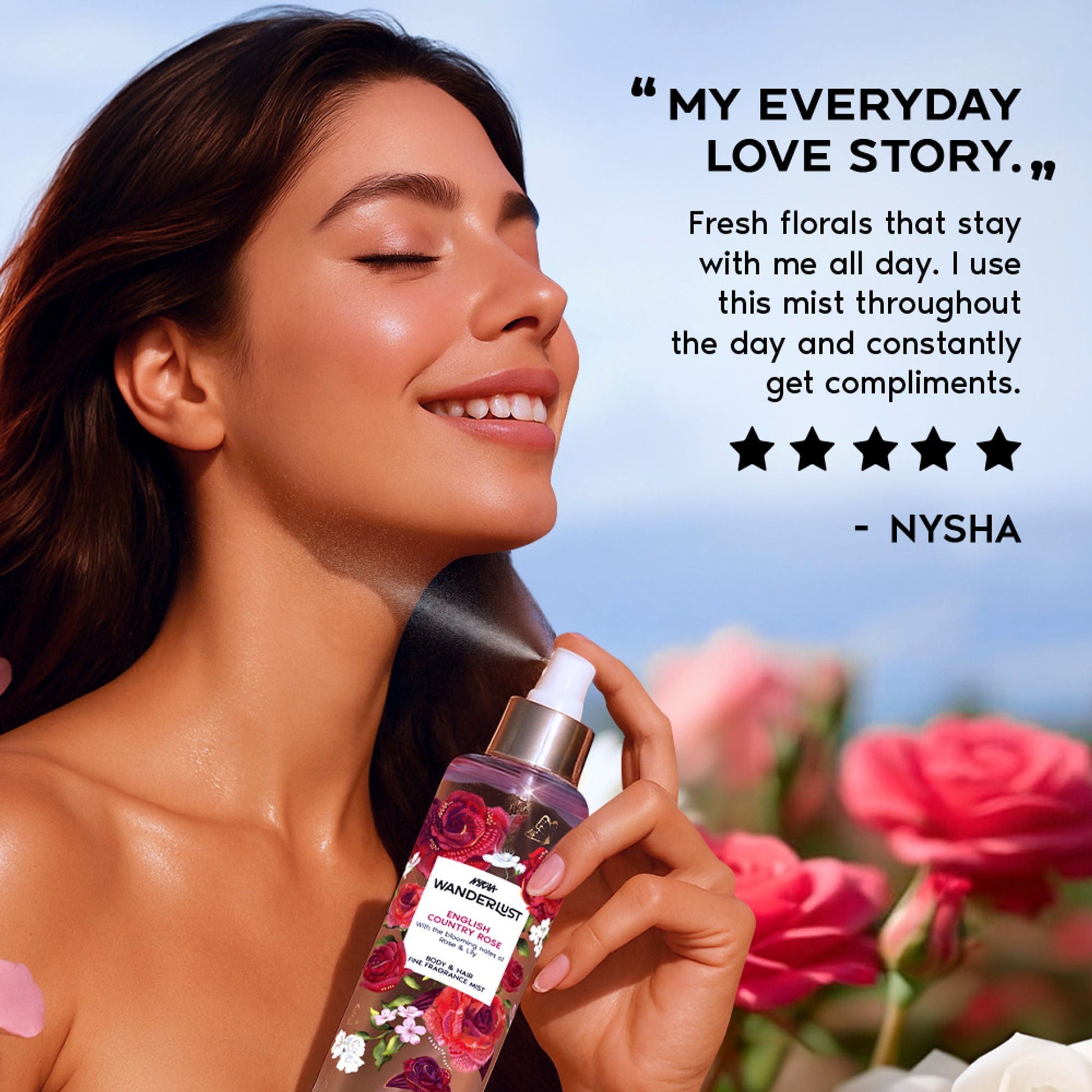 Wanderlust Fragrance Mist For Her - English Country Rose  Grab2Buy Wanderlust Grab2Buy