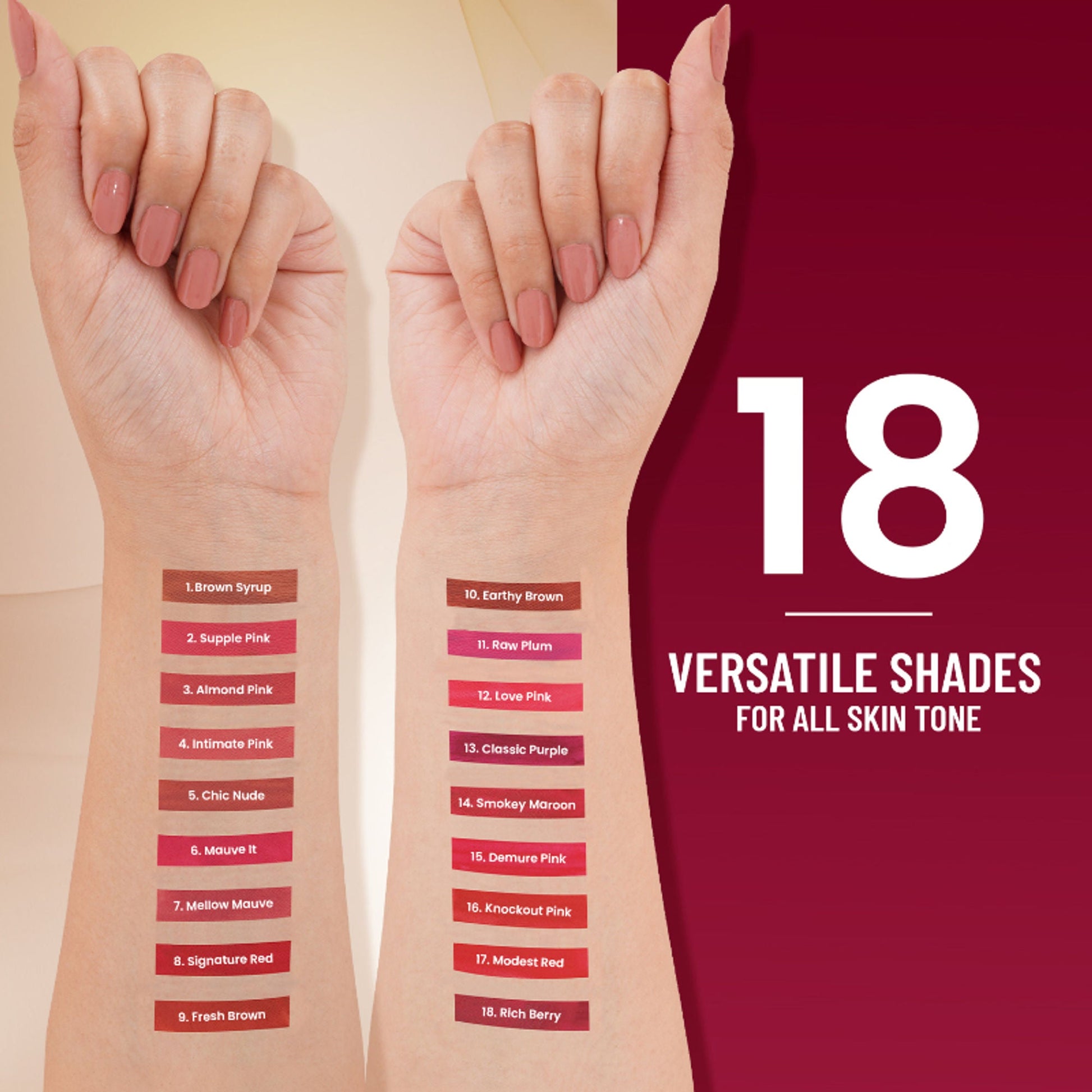 Swiss Beauty Stay On Matte Liquid Lipstick - 6 Mauve It